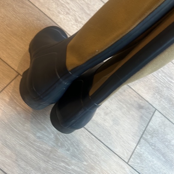 Hunter regent st James canvas and rubber olive and black tall rain boots size 8 - Picture 13 of 15